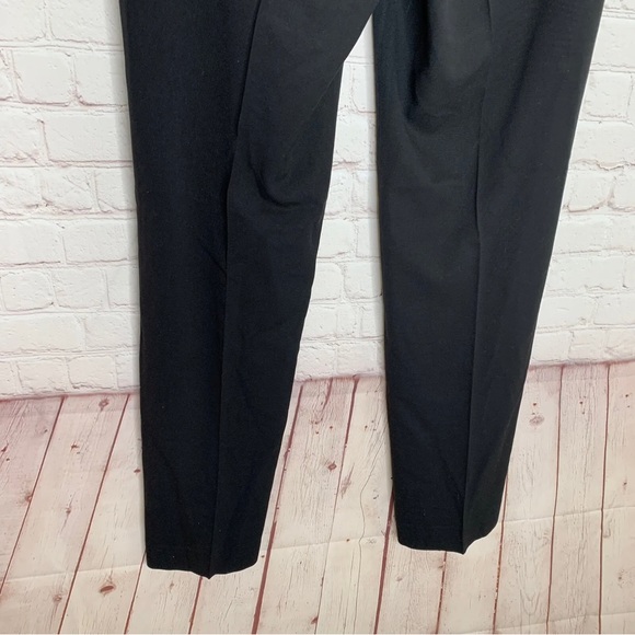 CALVIN KLEIN Womens Black Front Pleat Straight Leg Trousers Career Pants Size 10 - Picture 7 of 9